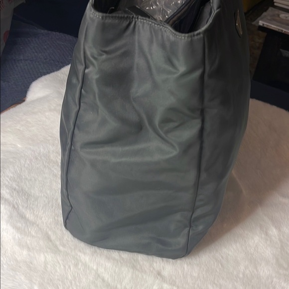 Prada -Tessuto Pecono- Dark Gray Nylon Tote Bag - Picture 8 of 16